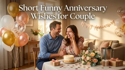Short Funny Anniversary Wishes for Couple