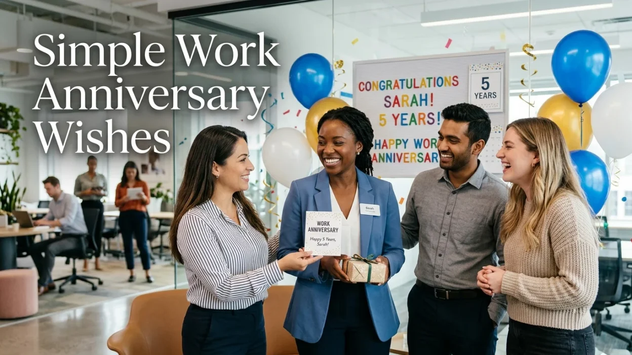 Simple Work Anniversary Wishes