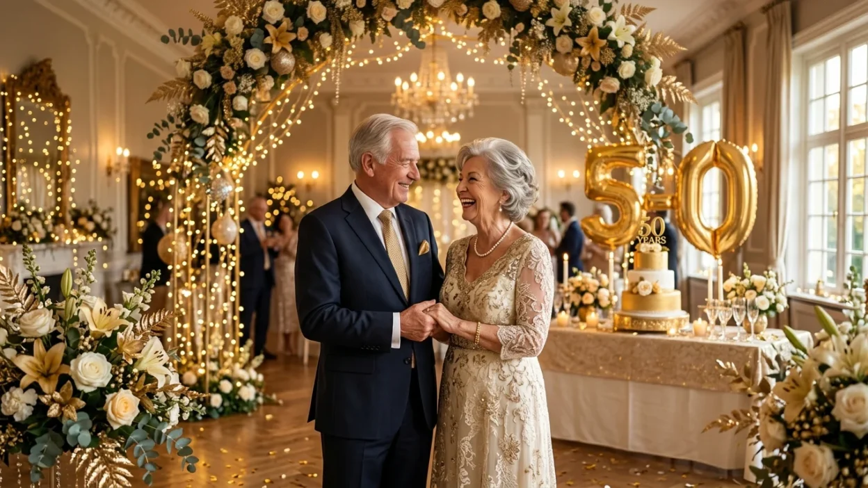 Short 50th Wedding Anniversary Wishes for Couple