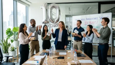 Work Anniversary Wishes to Boss