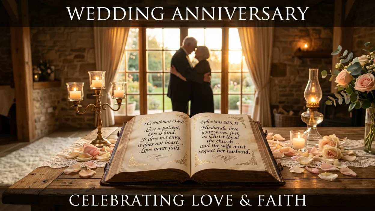 Short Christian Wedding Anniversary Wishes with Bible Verses
