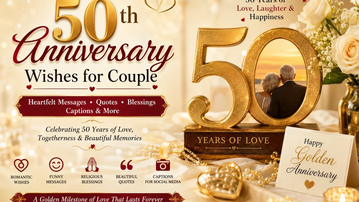 50th Anniversary Wishes for Couple