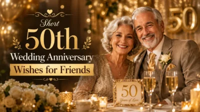Short 50th Wedding Anniversary Wishes for Friends