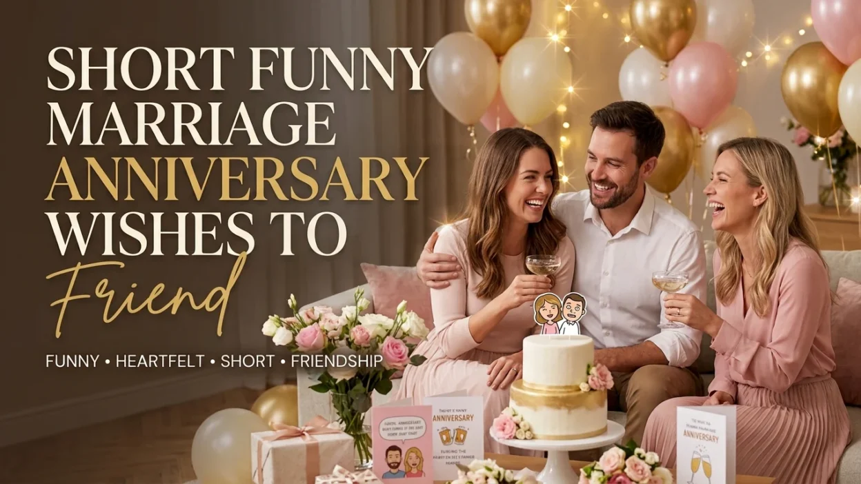 Short Funny Marriage Anniversary Wishes to Friend