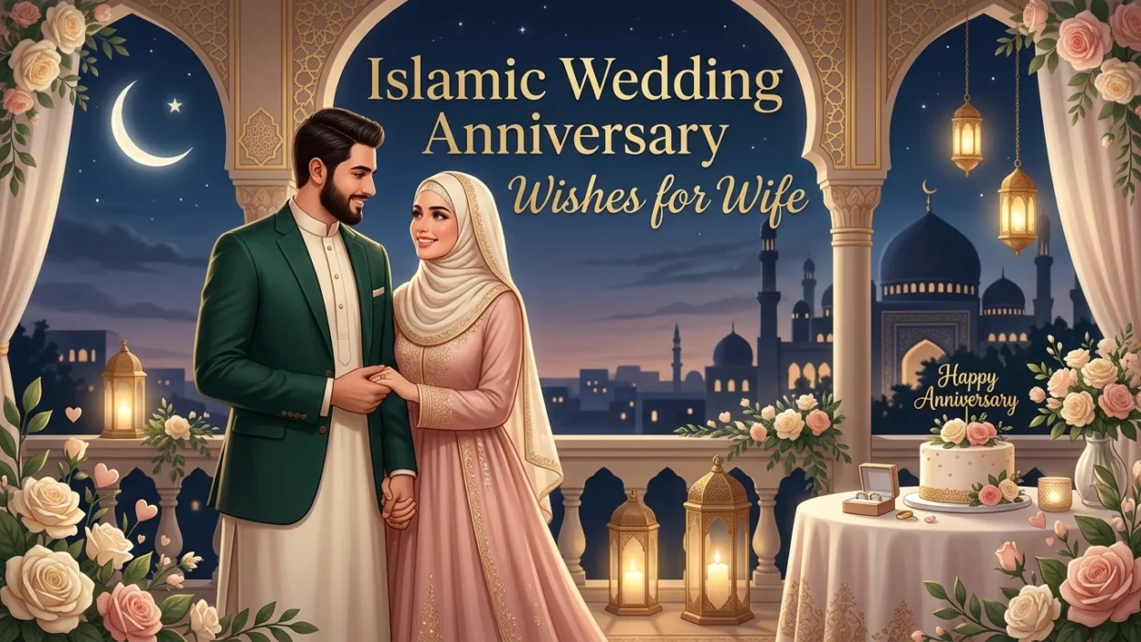 Islamic Wedding Anniversary Wishes for Wife
