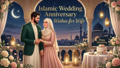 Islamic Wedding Anniversary Wishes for Wife